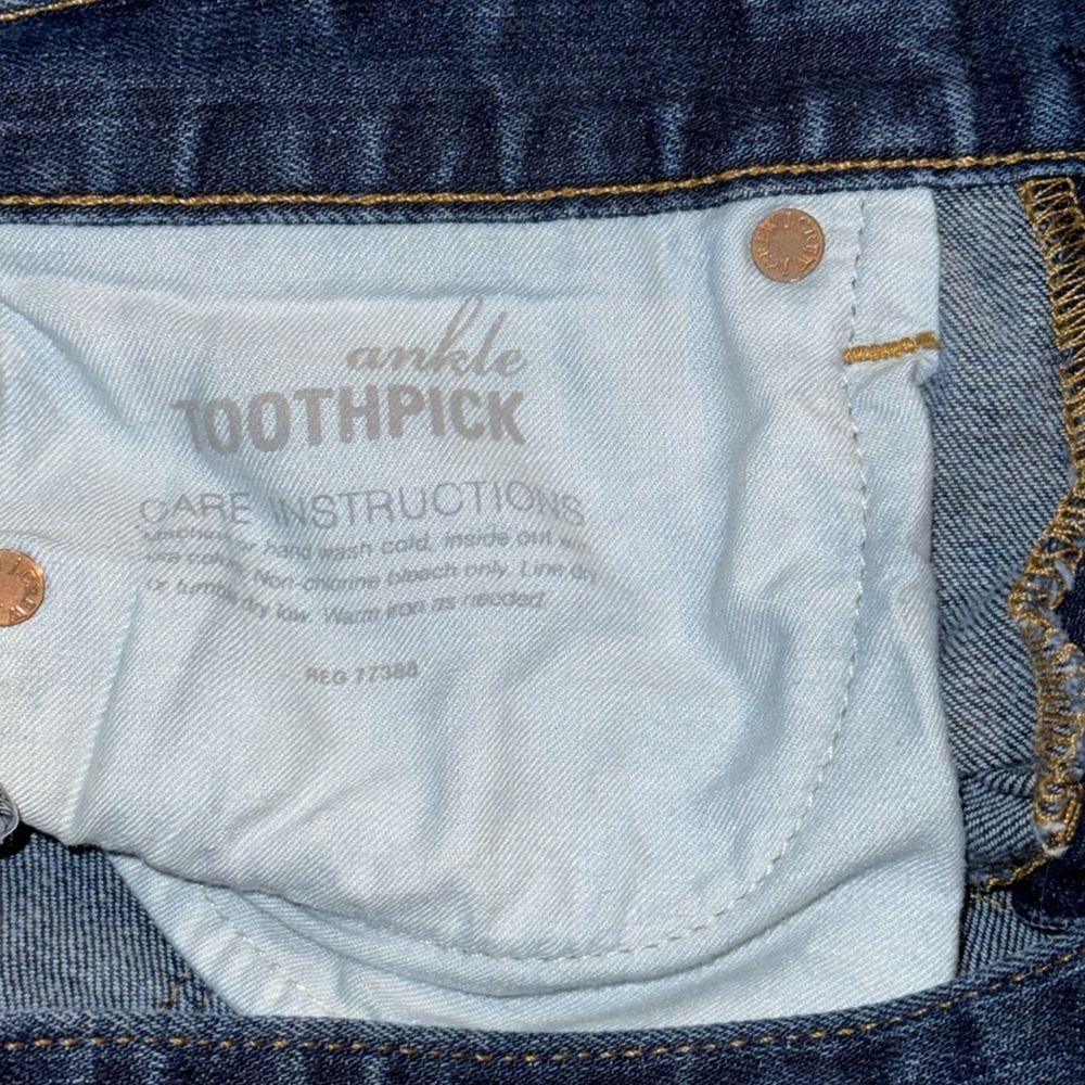 J.CREW Toothpick jeans -size 27 ankle - Picture 5 of 7